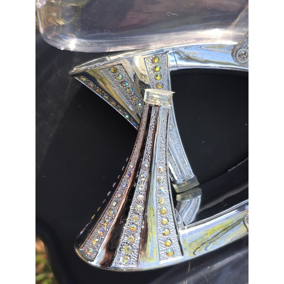 Italina by Summer Cutout Rhinestone Slide Sandals Mule Size 8 - Picture 10 of 12